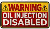 9 Pack - Oil Injection Disabled 2-Cycle Oil Fuel Mix Ratio Vinyl Sticker Decal Chain Saw Metallic Model - 2" Inches Each - OwnTheAvenue
