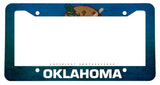 Oklahoma Rustic Style Flag Auto Metal License Plate Frame - OwnTheAvenue