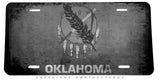 Oklahoma Rustic Style Subdued Flag Auto Metal License Plate - OwnTheAvenue