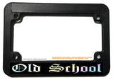 Old School Vintage Style Oil Slick Motorcycle License Plate Frame - OwnTheAvenue
