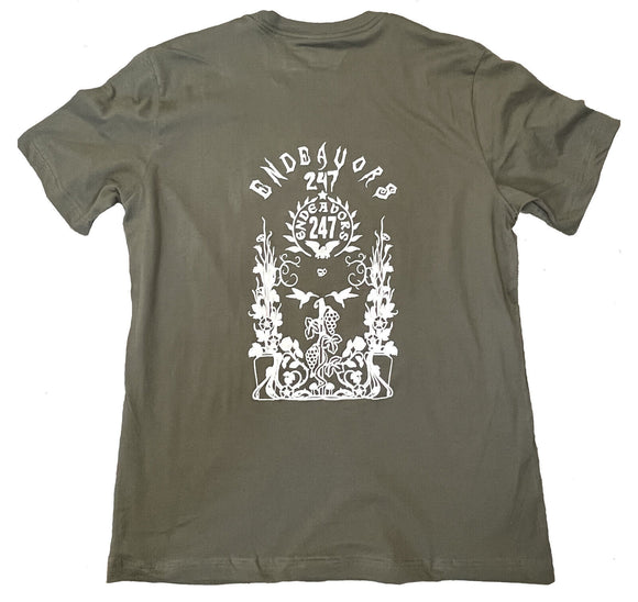 Grapevine Garden Military Green Adult T Shirt