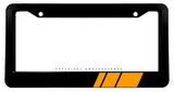 Orange Sport Racing Stripe Drifting Model V001A Black License Plate Frame - OwnTheAvenue