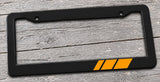 Orange Sport Racing Stripe Drifting Model V001A Black License Plate Frame - OwnTheAvenue