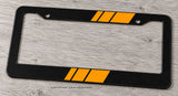 Orange Sport Racing Stripe JDM Racing Model V01 Black License Plate Frame