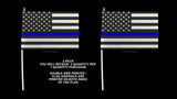 2 Pack USA American Flag / Flags Blue Colored Line Support Police 5.5" x 8.1" Each
