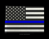 2 Pack USA American Flag / Flags Blue Colored Line Support Police 5.5" x 8.1" Each