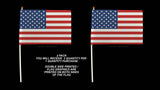 2 Pack - USA American Flag / Flags - 5.5" x 8.1" Inches Each