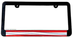 Austria World Country Flag Wavey Style License Plate Frame - OwnTheAvenue