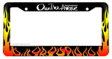 Flames Fire Old School Style Hot Rod Lifted Truck License Plate Frame