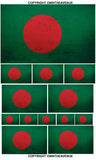 13Pcs Pack Lot Bangladesh Vintage Style Flags Sticker Decals - OwnTheAvenue