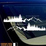 1 Pair RV Truck Mountain Graphic Vinyl Decal Decoration Sticker Model:LU01