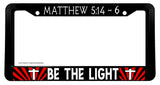 Be The Light Christian Religious License Plate Frame - OwnTheAvenue