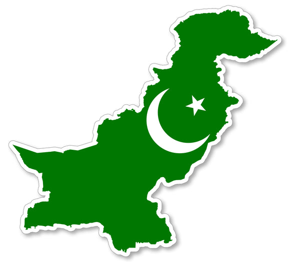 Pakistan Pakistani World Country Outline Flag Vinyl Sticker Decal 4