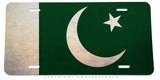 Pakistan Flag Rustic Style Auto Metal License Plate - OwnTheAvenue