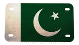 Pakistan Flag Rustic Style Motorcycle License Plate - OwnTheAvenue