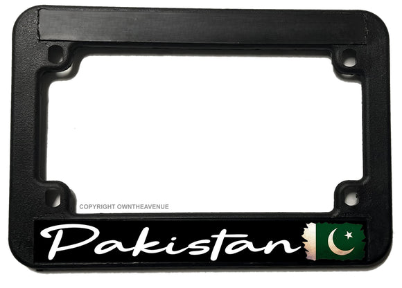 Pakistan Pakistani Vintage Style Flag Racing Motorcycle License Plate Frame - OwnTheAvenue