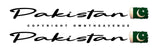 2Pcs Pakistan Pakistani Vintage Style Flags Racing Vinyl Sticker Decals 5" - OwnTheAvenue