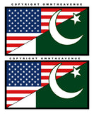 2Pcs Pakistan Pakistani USA American Flags Vinyl Sticker Decals 3.25" - OwnTheAvenue