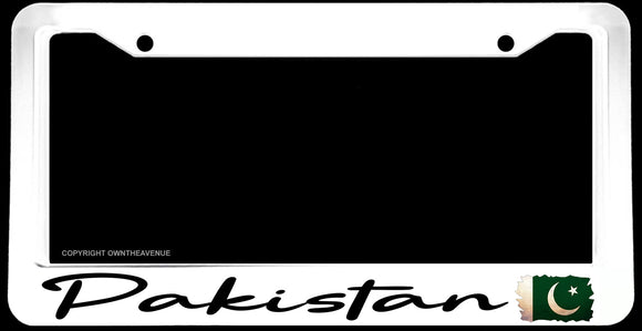 Pakistan Pakistani Vintage Style Racing Drifting White License Plate Frame - OwnTheAvenue
