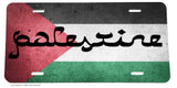 Palestine Flag Country PS PSE Grunge Model V01 License Plate Cover - OwnTheAvenue