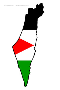 Palestine Country Flag Map Truck Car Window Bumper Laptop Cooler Sticker Decal