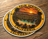 2 Pack - Palm Springs California Souvenir Car Truck Laptop Vinyl Sticker Decals