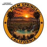 2 Pack - Palm Springs California Souvenir Car Truck Laptop Vinyl Sticker Decals