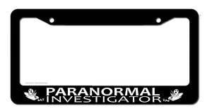 Paranormal Investigator Funny Ghost Creepy Car Truck License Plate Frame