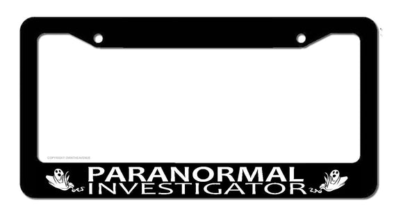 Paranormal Investigator Funny Ghost Creepy Car Truck License Plate Frame