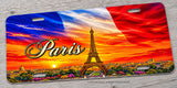 Paris France Flag Souvenir Style Car Truck SUV Auto Metal License Plate