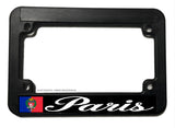 Paris Flag France Motorcycle License Plate Frame