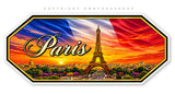 x2 Paris France Flag Souvenir Car Truck Laptop Vinyl Sticker Decal 4.75"