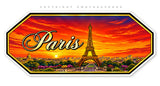 x2 Paris Souvenir Car Truck Laptop Vinyl Sticker Decal 4.75"