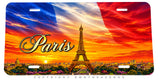Paris France Flag Souvenir Style Car Truck SUV Auto Metal License Plate