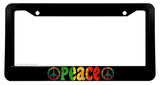 Peace Acid Wash 420 Rasta Tie Dye Vintage Style Car Truck License Plate Frame