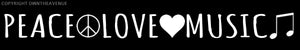 Peace Love Music Groovy Car Truck Window Bumper Laptop Vinyl Sticker Decal 7.5" - OwnTheAvenue