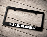 Peace Symbol Sign Groovy Old School Slim Style License Plate Frame