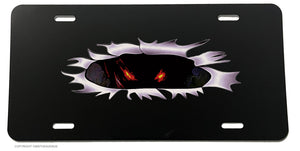 Peeking Monster Funny Joke Evil JDM License Plate Cover - OwnTheAvenue