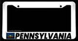 Pennsylvania Flag Vintage Style White License Plate Frame - OwnTheAvenue