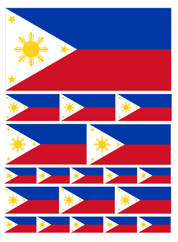 19Pcs Pack Lot Philippines Filipino World Country Flag Assorted Sticker Decals - OwnTheAvenue