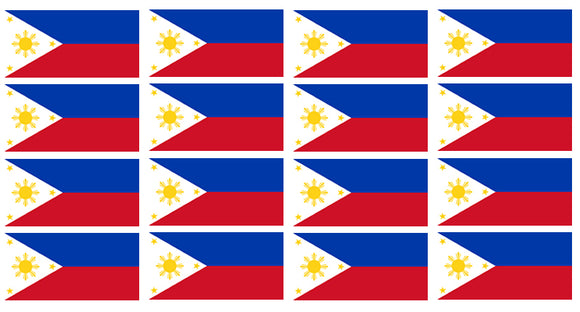 12Pcs Philippines World Country Flags Vinyl Sticker Decals - 2