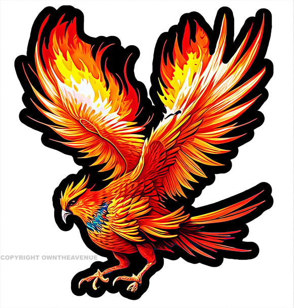 Phoenix Bird Flames Fire Car Truck Window Bumper Laptop Vinyl Sticker Decal 4
