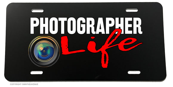 Photographer Life Camera Lens Car Truck License Plate Cover - OwnTheAvenue