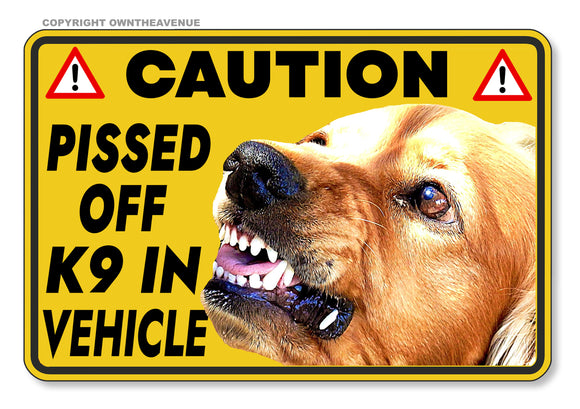 Caution Warning Dog In Car Funny Joke Gag Prank Vinyl Sticker Decal 4