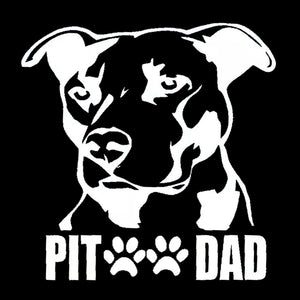 Pit Dad Decal Sticker Car Window Bumper Wall I Love My Rescue Dog 4" Inches
