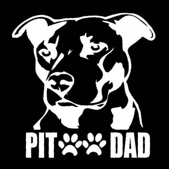 Pit Dad Decal Sticker Car Window Bumper Wall I Love My Rescue Dog 4