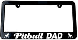 Pitbull Dad Pet Car Truck Auto License Plate Frame Model V03 - OwnTheAvenue