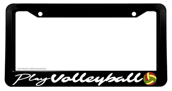 Play Volleyball Sports Outdoors Beach Ocean Car Truck License Plate Frame - OwnTheAvenue
