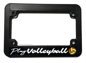 Play Volleyball Sports Outdoors Beach Biker Motorcycle License Plate Frame - OwnTheAvenue