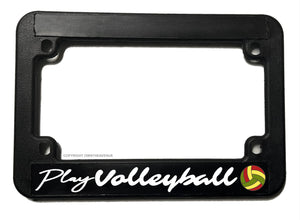 Play Volleyball Sports Outdoors Beach Biker Motorcycle License Plate Frame